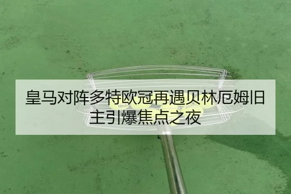 皇马对阵多特欧冠再遇贝林厄姆旧主引爆焦点之夜